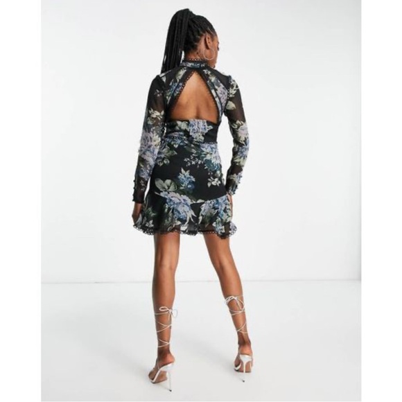 ASOS Floral Black Dress 4 - Picture 2 of 13